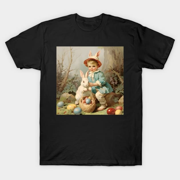 Vintage Easter Postcard Design T-Shirt by MiracleROLart